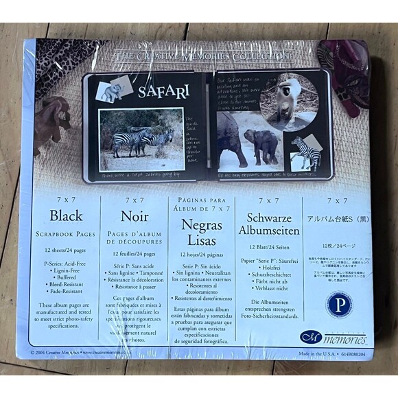 NEW Sealed 2004 7x7 Creative Memories Scrapbook 12 Page Black - 2 Pkgs Available - Picture 1 of 2